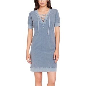 William Rast Gray Tie Front Short Sleeve Tunic‎